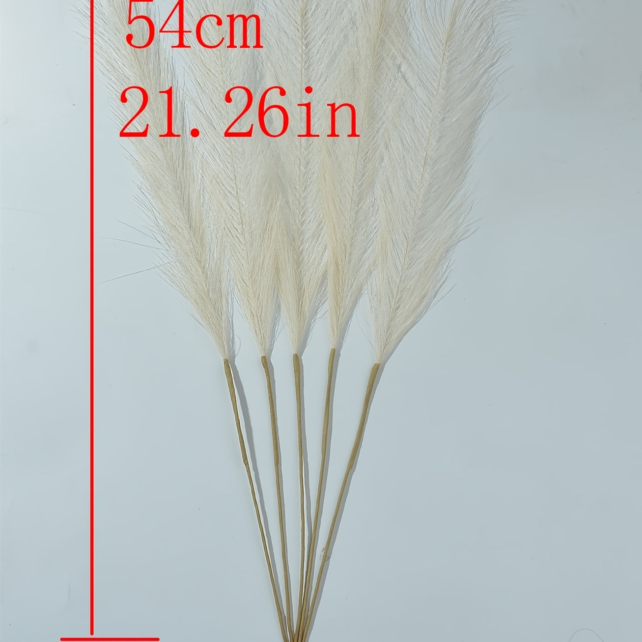 1 Pack/5pcs Faux Pampas Grass Large Tall Fluffy Artificial Flowers - Boho Decor for Vase Filler, Farmhouse, Home, and Wedding Decoration