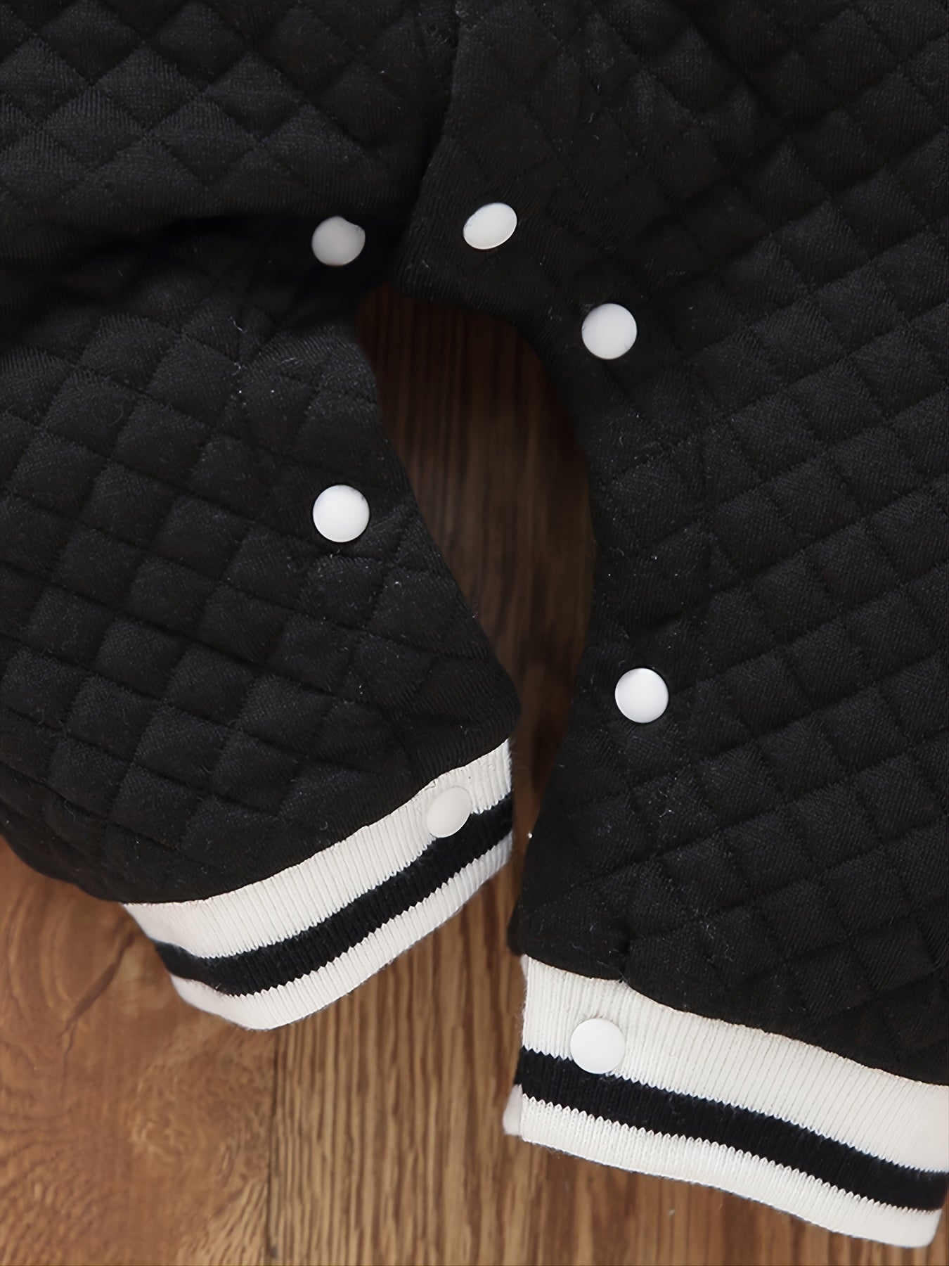 Thickened Checkered Slant Baseball Coat for Girls