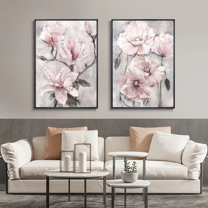 3PCS Flowers Posters - Frameless Wall Art Canvas