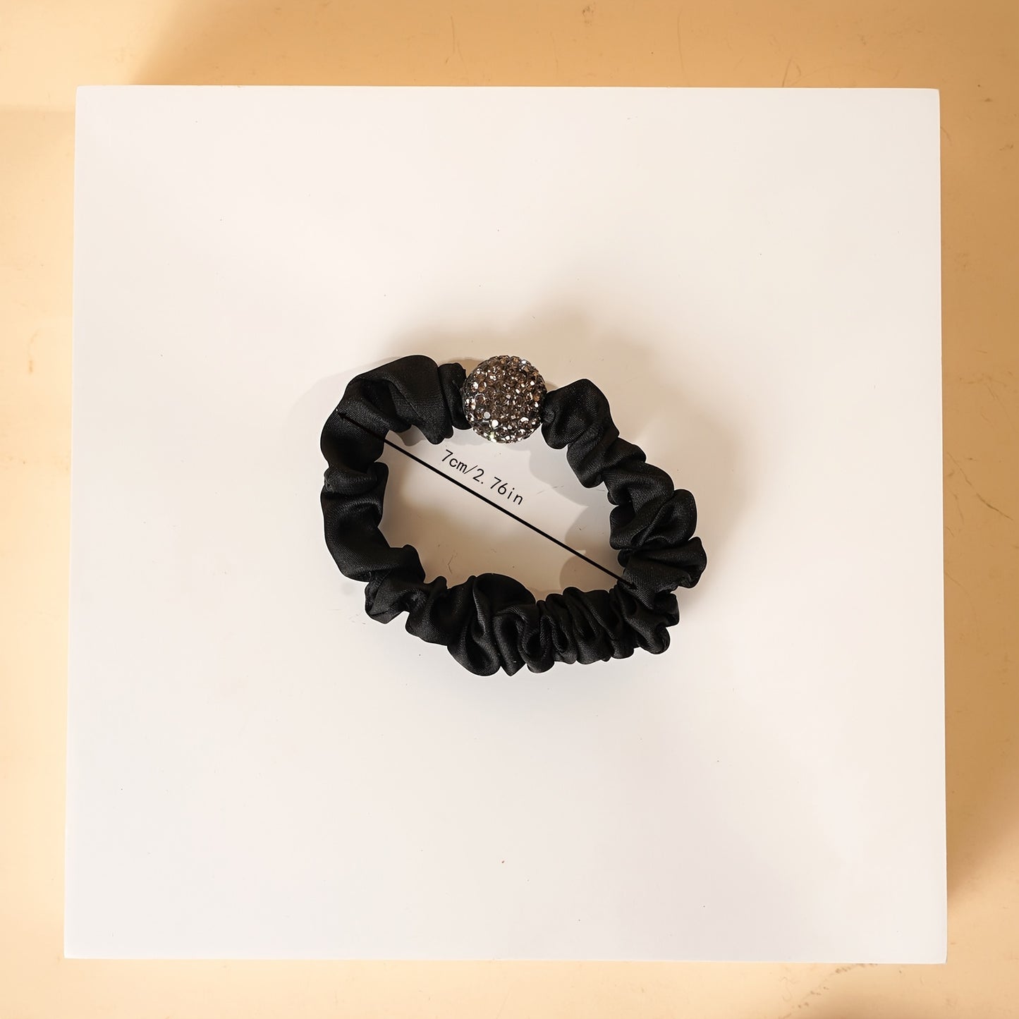 3PCS Rhinestone Silky Seamless Hair Scrunchies