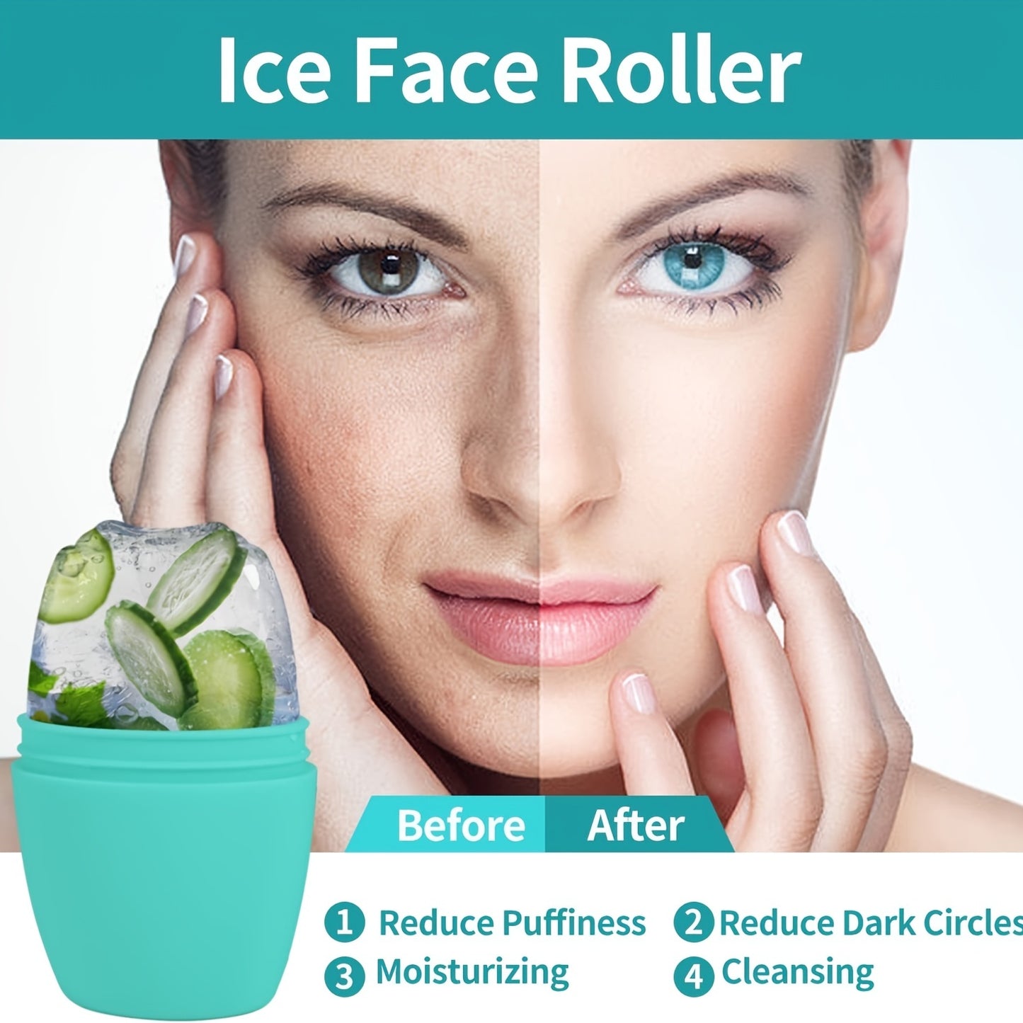Sky-Blue Facial Ice Roller Mould