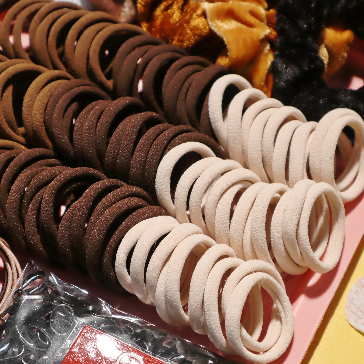 50PCS Colorful Hair Ties