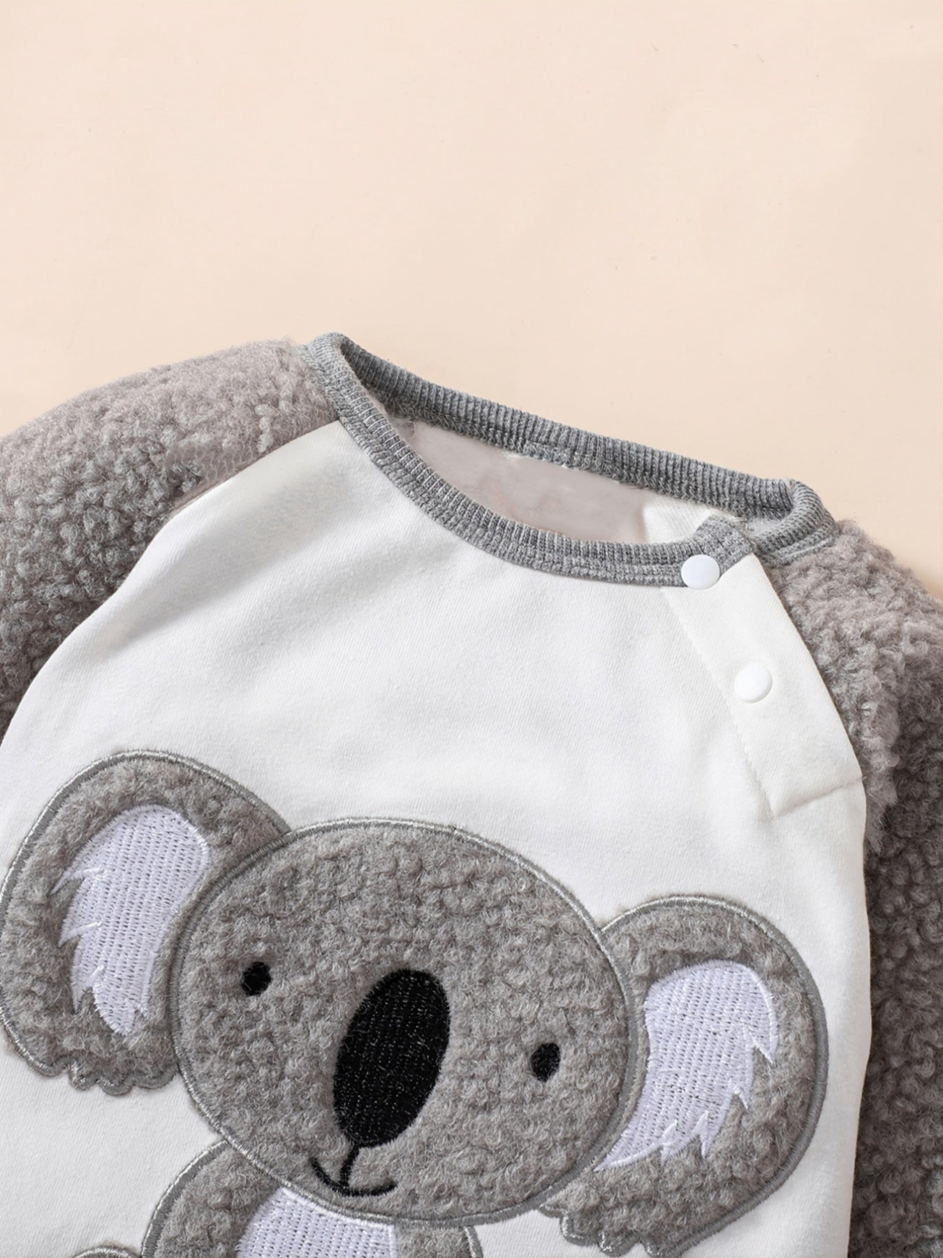 Newborn Infant Cartoon Koala Embroidery Rompe