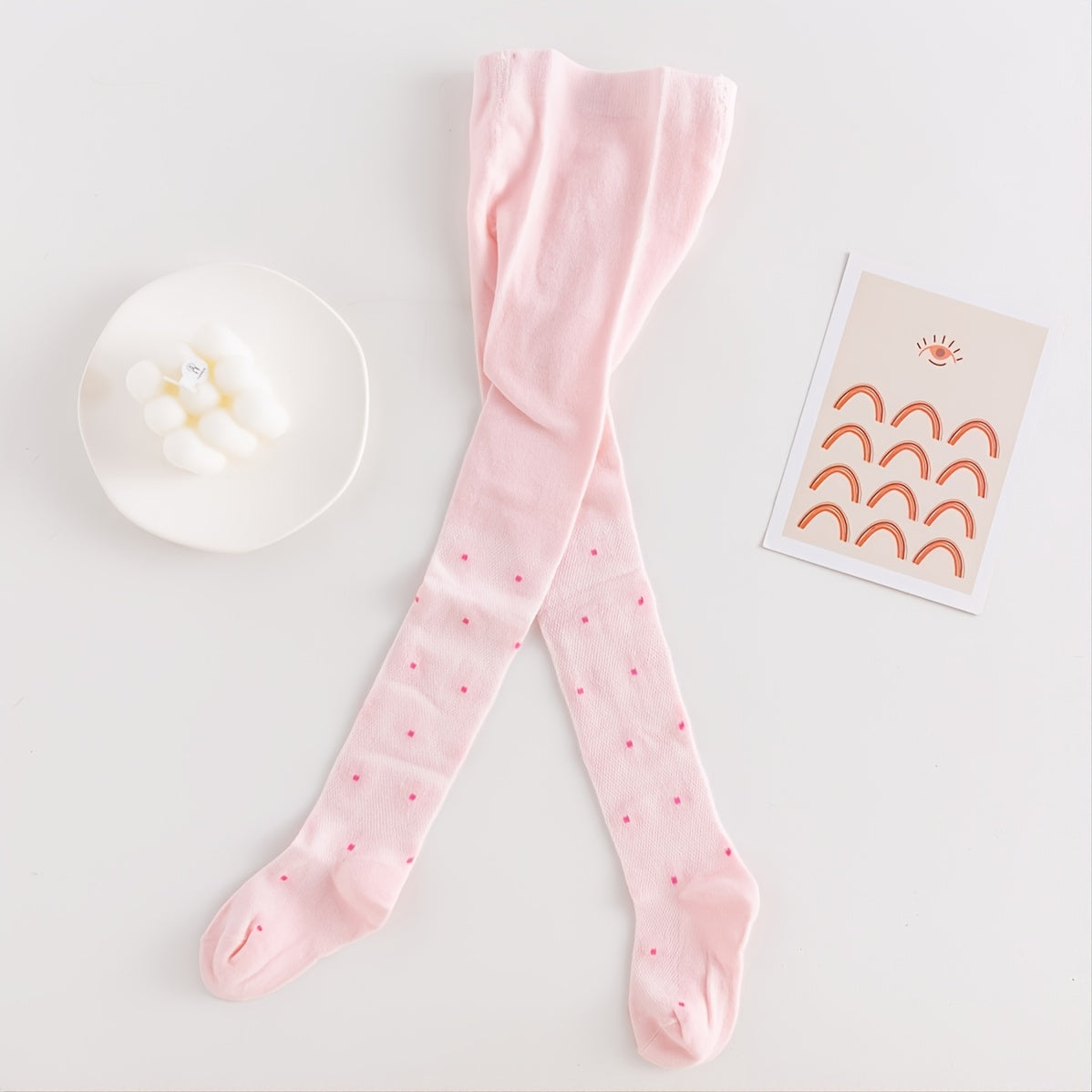 Autumn and Winter Baby Girls Leggings with Lace Bow
