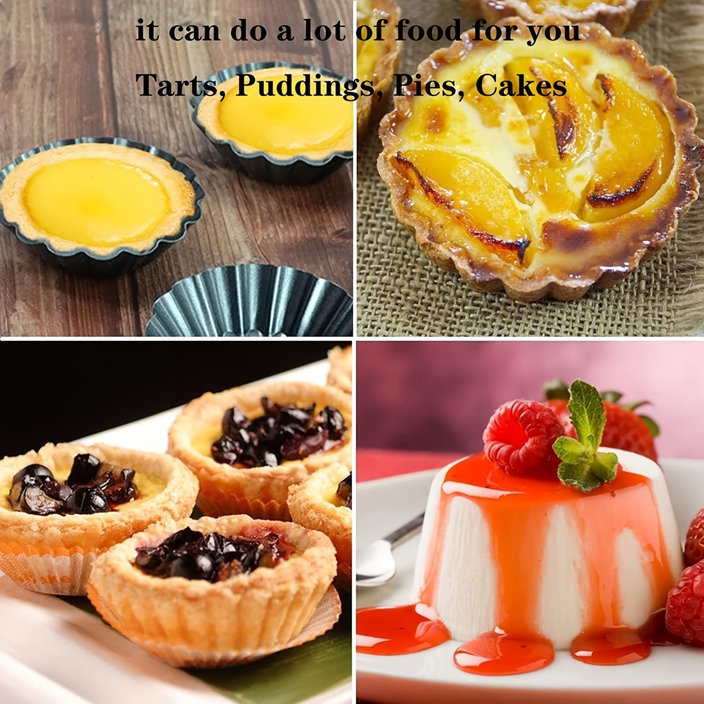 Upgraded Bigger Size Egg Tart Mold Set