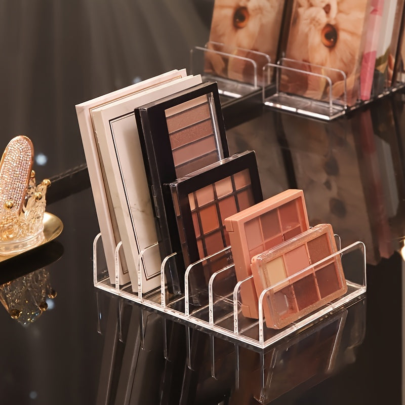 Eyeshadow Palette Organizer: Acrylic Divided Makeup Palette Organizer Holder, Christmas Gift for Girls and Women