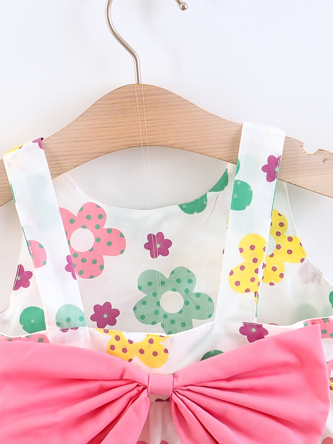 Infant Little Girls Sleeveless Princess Dress + Hat Set with Big Bowknot Design