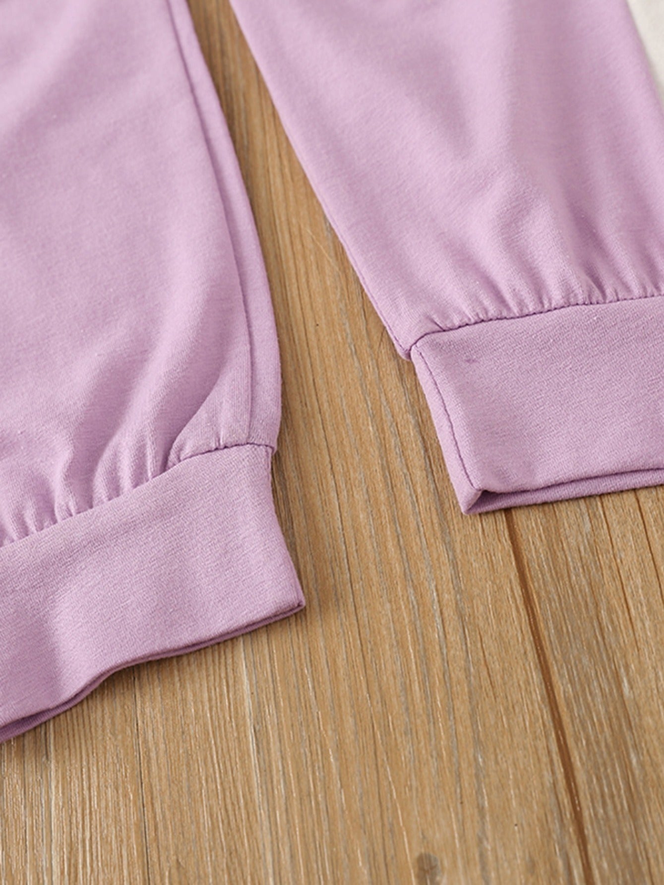 Stylish Letter Print Hooded Sweatshirt & Patchwork Sweatpants Set for Girls