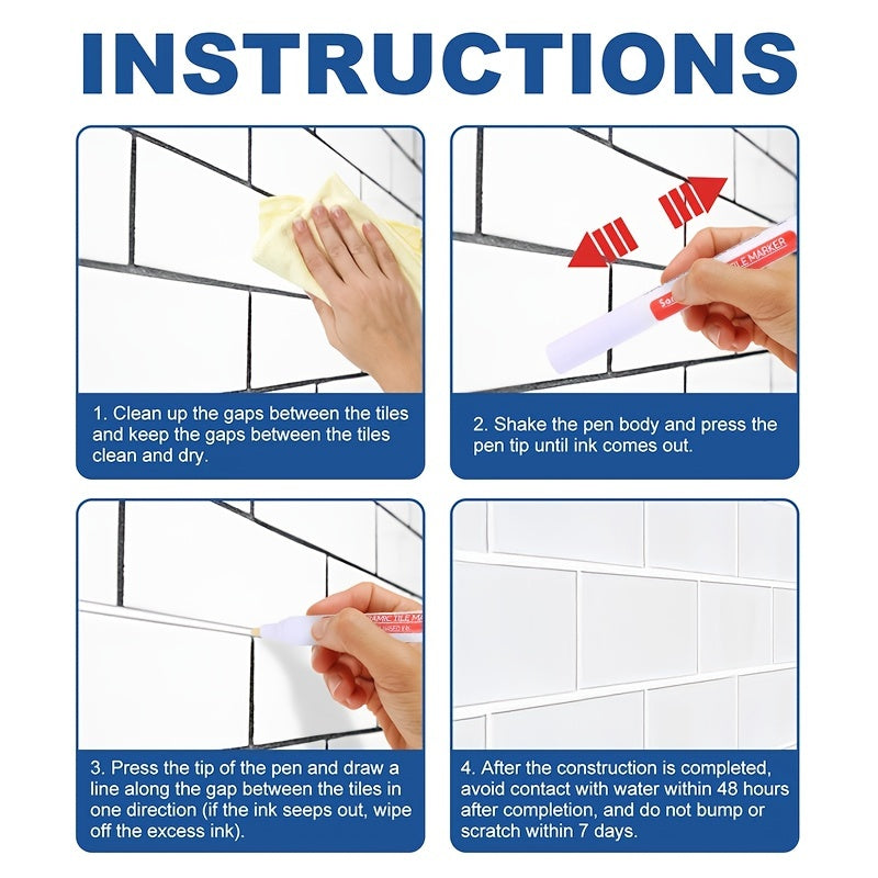 Color Waterproof Tile Gap Repair Pen