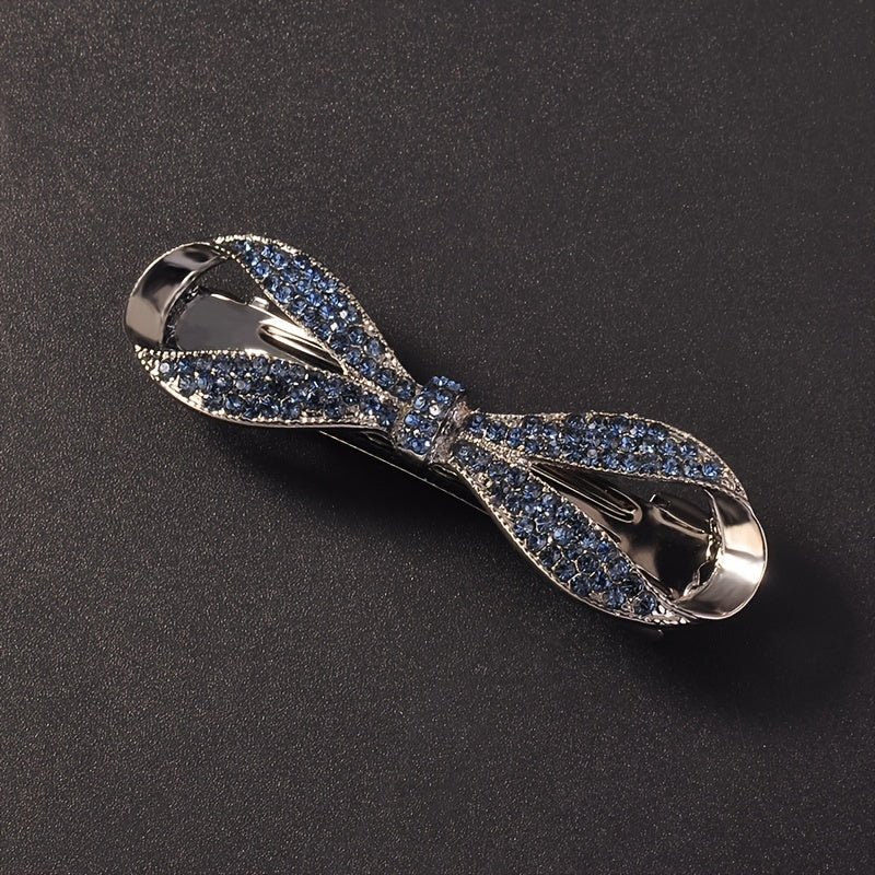 Crystal Bowknot Spring Hair Clip