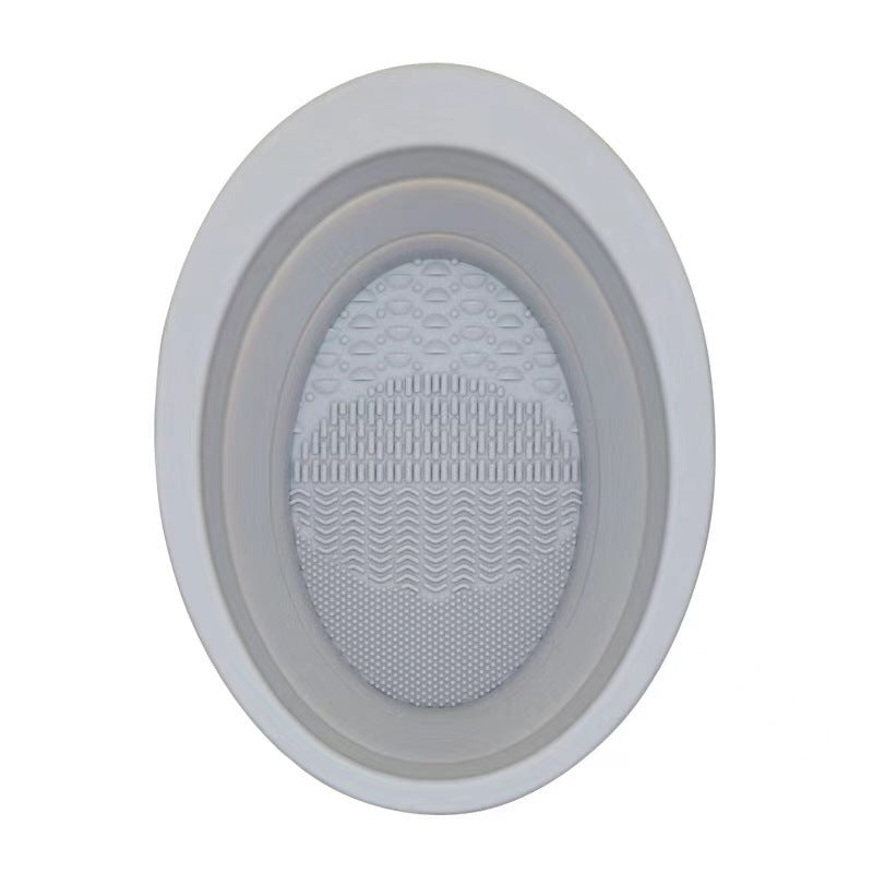 Foldable Silicone Washing Brush & Beauty Egg Bowl Makeup Brush Cleaning Pad - A Gift for Friends and Family, Perfect for Travel and Business Trips
