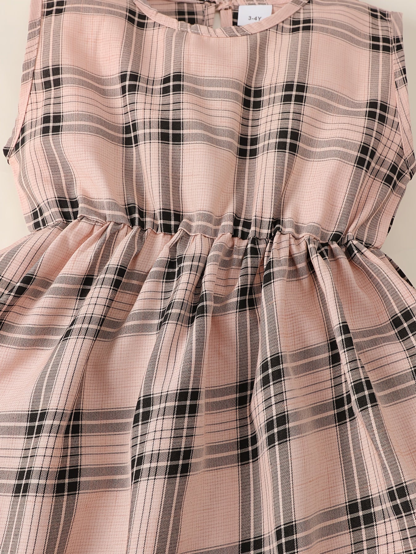 Adorable Long Sleeve Shirt Top & Plaid Dress Set