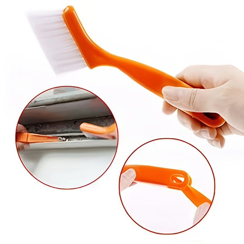 Set of 3 Crevice Brushes - Corner Brush, Screen Window Groove Cleaning Brush, Bathroom Dead Corner Brush, Door and Window Brush