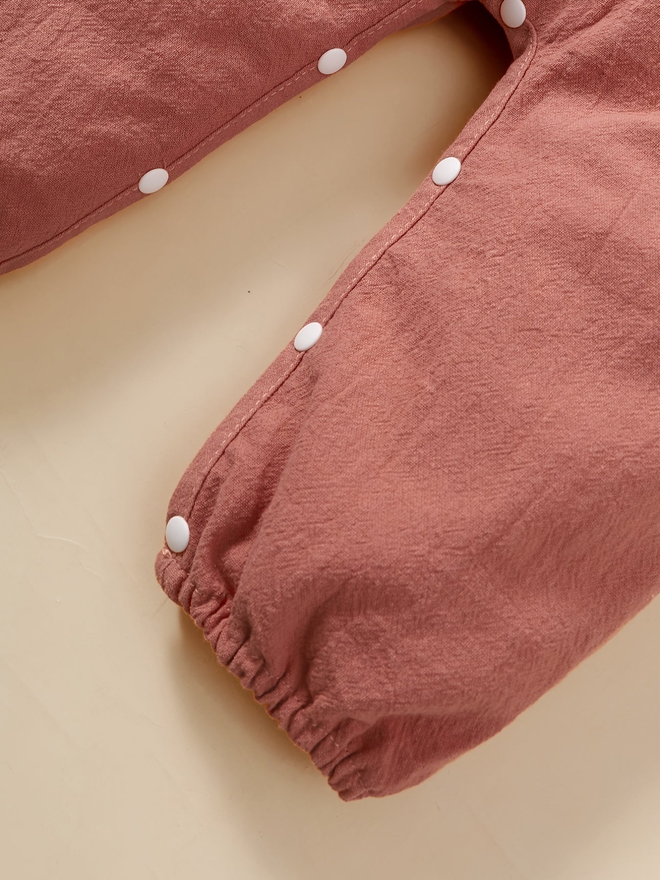 Newborn Infant Romper with Flower Embroidery