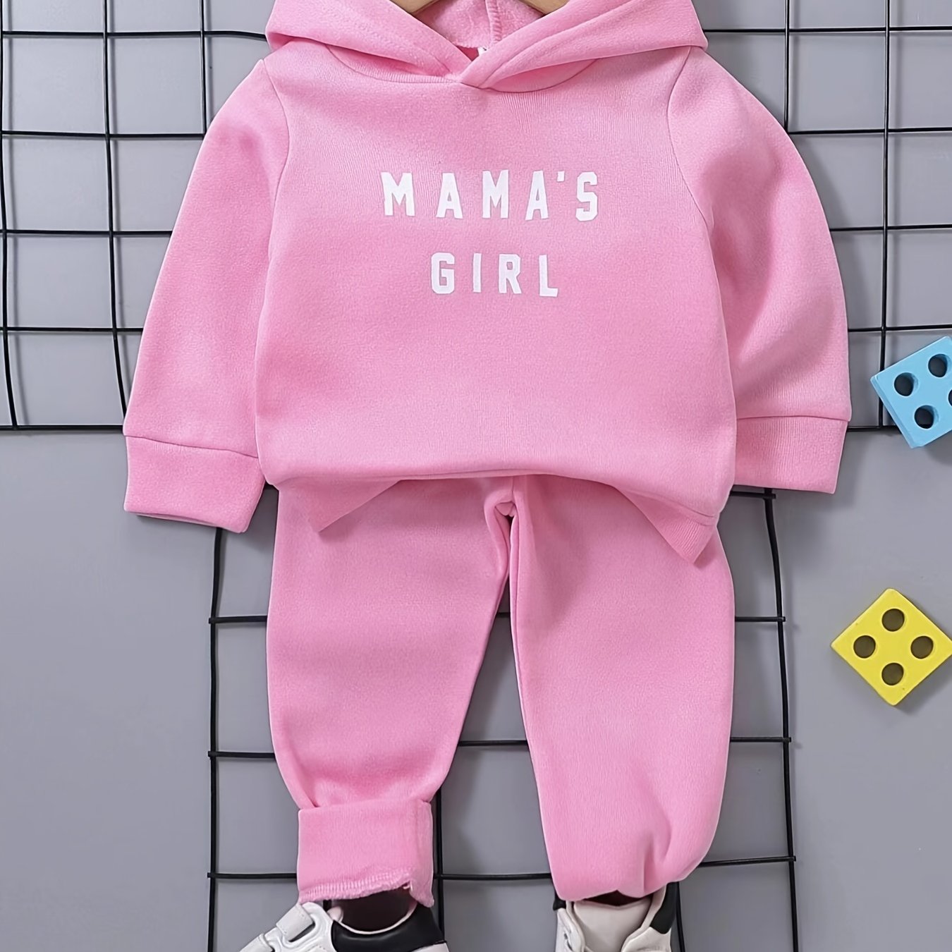 "MAMA'S BOY" Thermal Hoodie and Sweatpants Set for Baby Boys