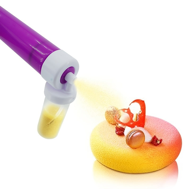 1pc Manual Cake Spray Gun, Mousse Cake Top Coloring Powder Sprayer, Cake Sprayer, Baking Decoration Mold