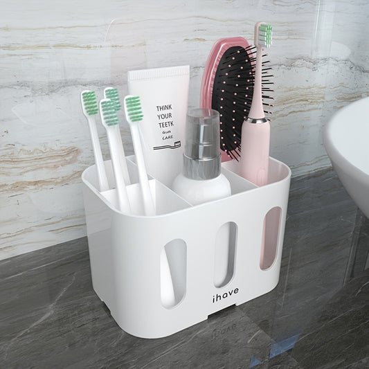 5-Slot Electric Toothbrush Holder Set with 2 Hanging Holes