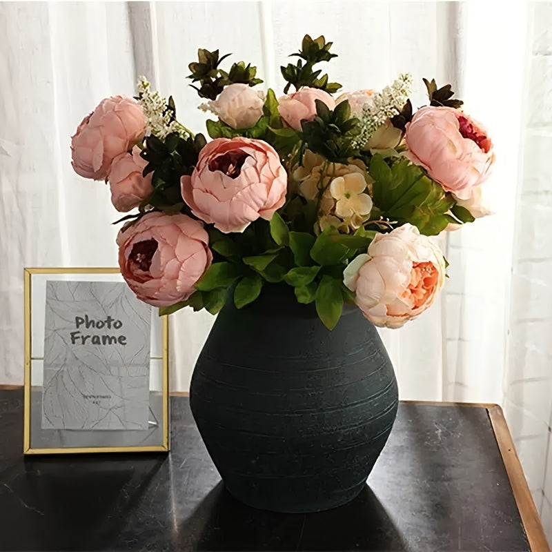 Lifelike Simulated Peony Stem, Silk Peony Flowers for Home Wedding Decoration, Valentine's Day Decor