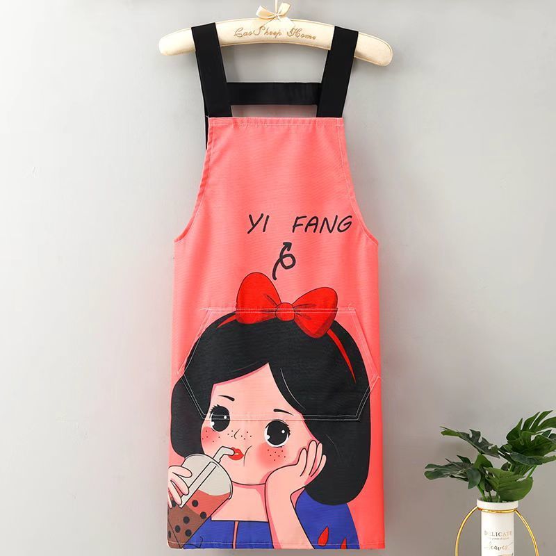 1pc Linen Canvas Apron, Oil-proof Wear-resistant Kitchen Apron, Chinese Style Cooking Apron