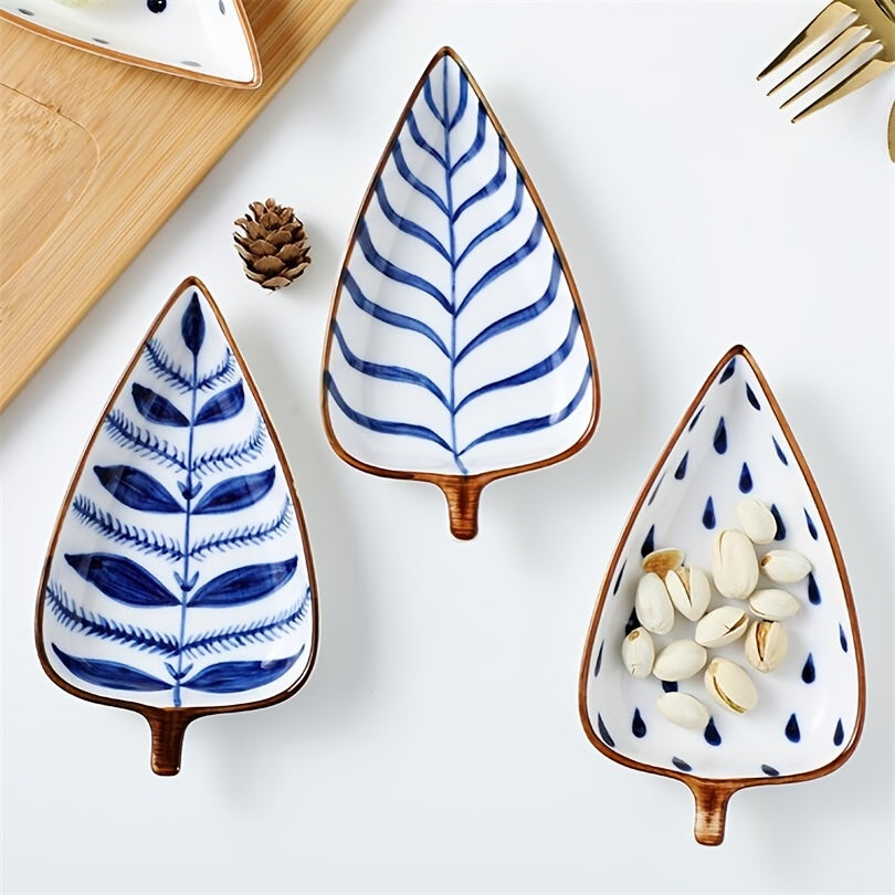 Creative Leaf Shape Ceramic Appetizer Plate