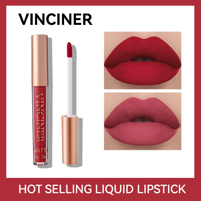 12-Color Lip Glaze Matte Liquid Lipstick Set: Waterproof, Non-Stick, Long-Lasting Matte Gloss