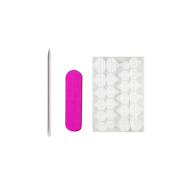 24 Pcs Gradient Coffin Press-On Nails: Add a stylish touch to your nails with these short fake nails with gradient design.