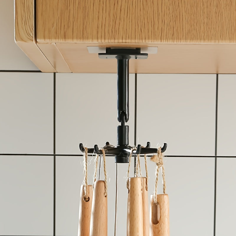 1pc Foldable Swivel Hook, Kitchen And Bathroom Hook, Multifunctional Hook, Household Kitchen Accessories