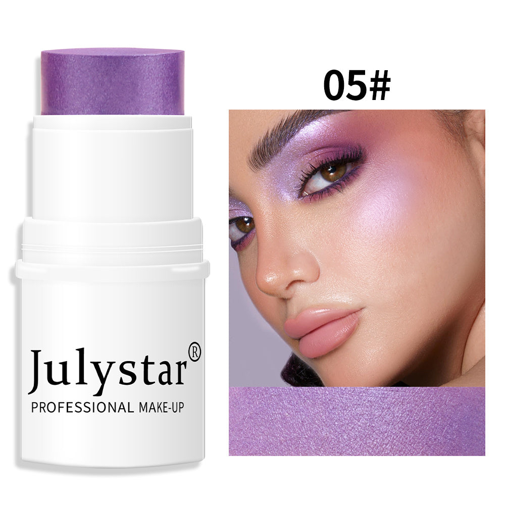 6-Color Lazy Blush Stick Shimmer Cheek Rouge Cream Highlighter