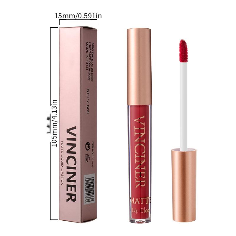 12-Color Lip Glaze Matte Liquid Lipstick Set: Waterproof, Non-Stick, Long-Lasting Matte Gloss