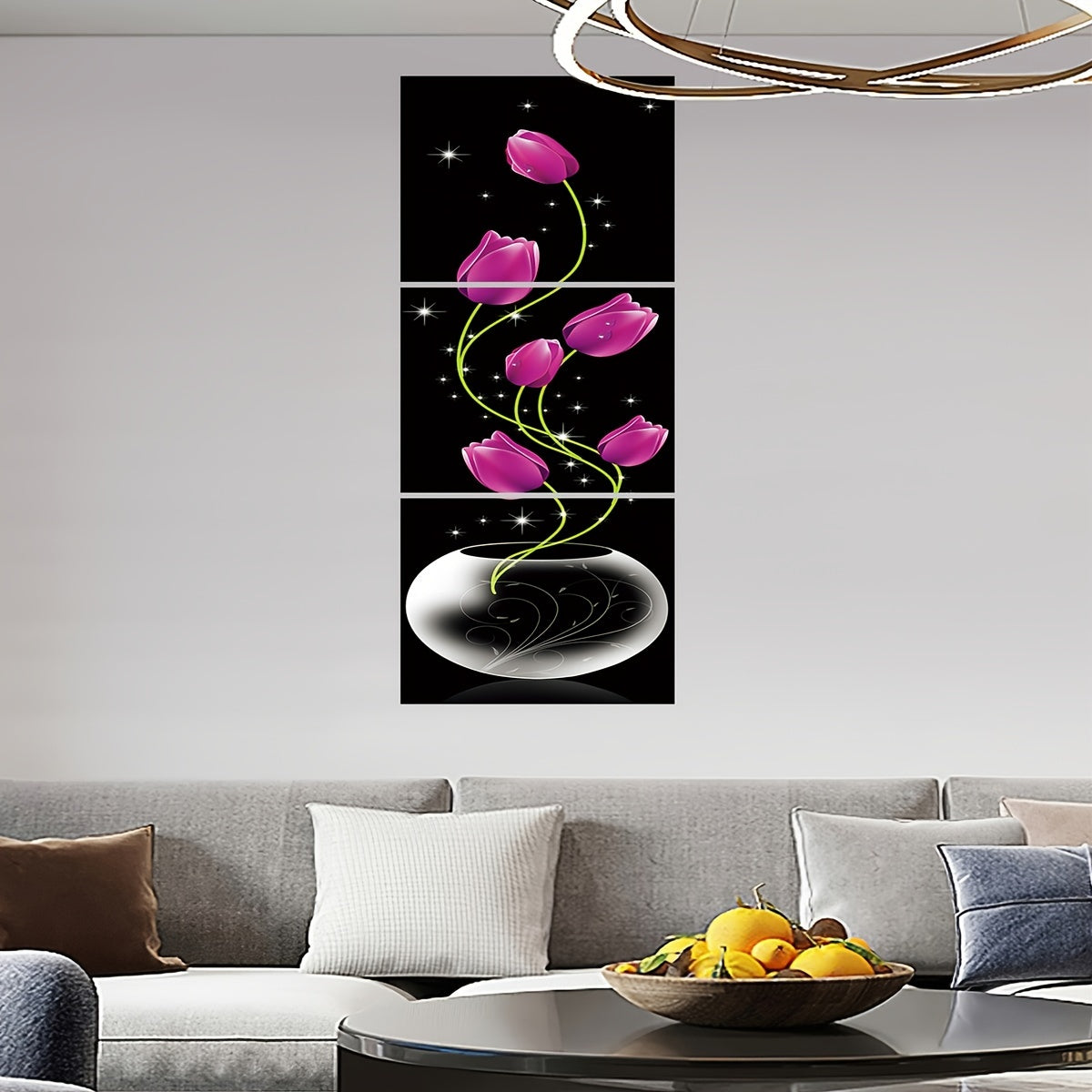 3pcs Self-Adhesive Flower Tile Sticker Set
