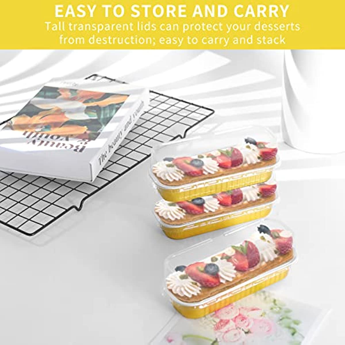 10pcs/20pcs/30pcs Aluminum Foil Mini Loaf Pans with Lids
