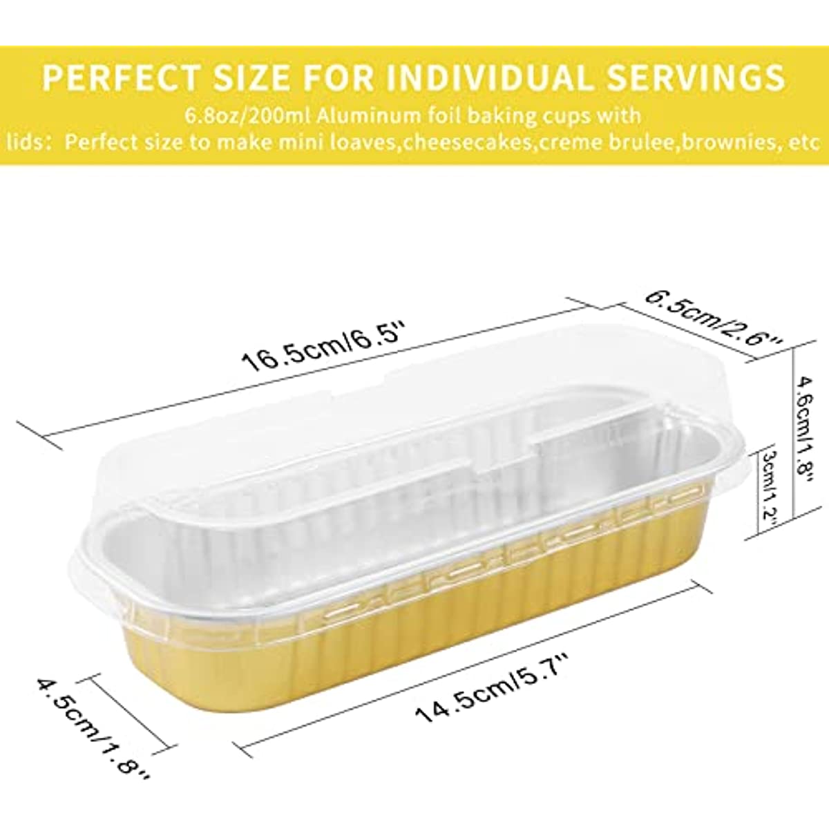 10pcs/20pcs/30pcs Aluminum Foil Mini Loaf Pans with Lids
