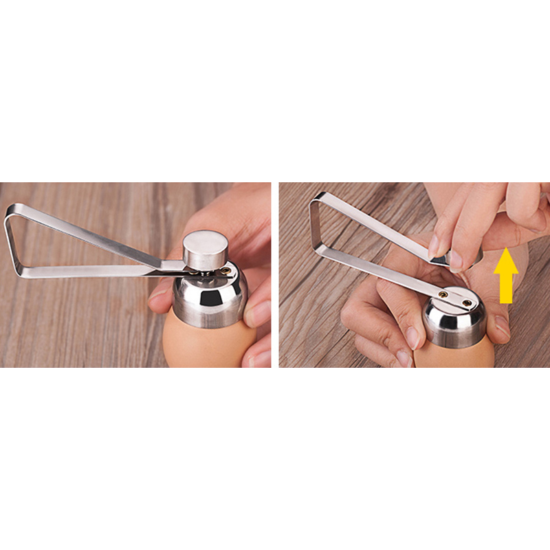 1pc Egg Cracker Topper, Stainless Steel Egg Opener, Eggshell Cutter, Kitchen Remover Tool For Raw/Soft Hard Boiled Egg