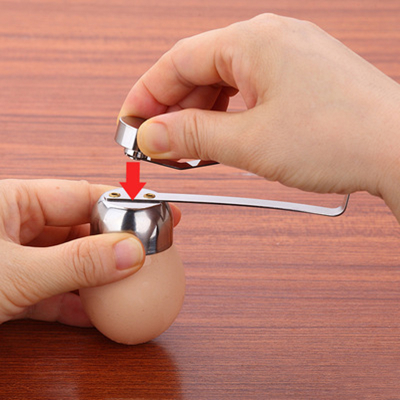 1pc Egg Cracker Topper, Stainless Steel Egg Opener, Eggshell Cutter, Kitchen Remover Tool For Raw/Soft Hard Boiled Egg