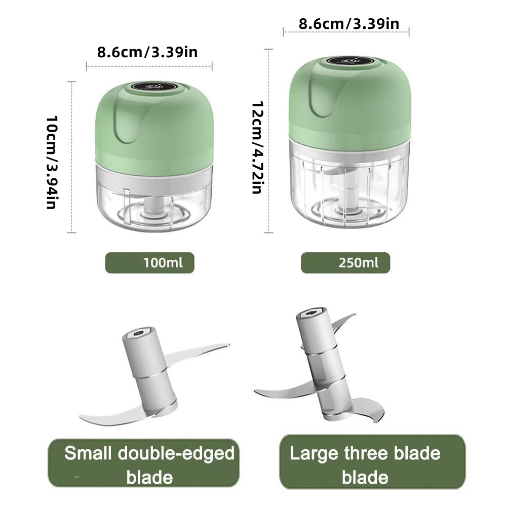 1pc Electric Garlic Chopper, Onion Chopper, USB Charging Vegetable Mincer, Electric Mini Chopper, Food Processor, Kitchen Tools