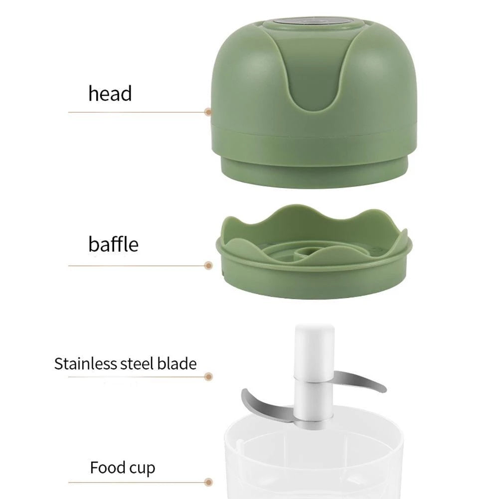 1pc Electric Garlic Chopper, Onion Chopper, USB Charging Vegetable Mincer, Electric Mini Chopper, Food Processor, Kitchen Tools