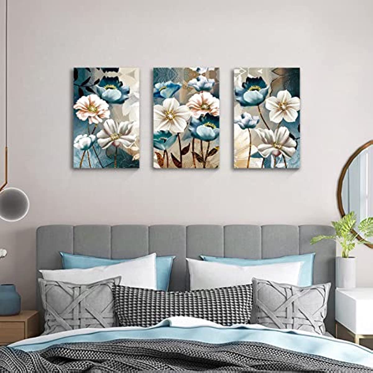 3pcs Lotus Flower Canvas Wall Art