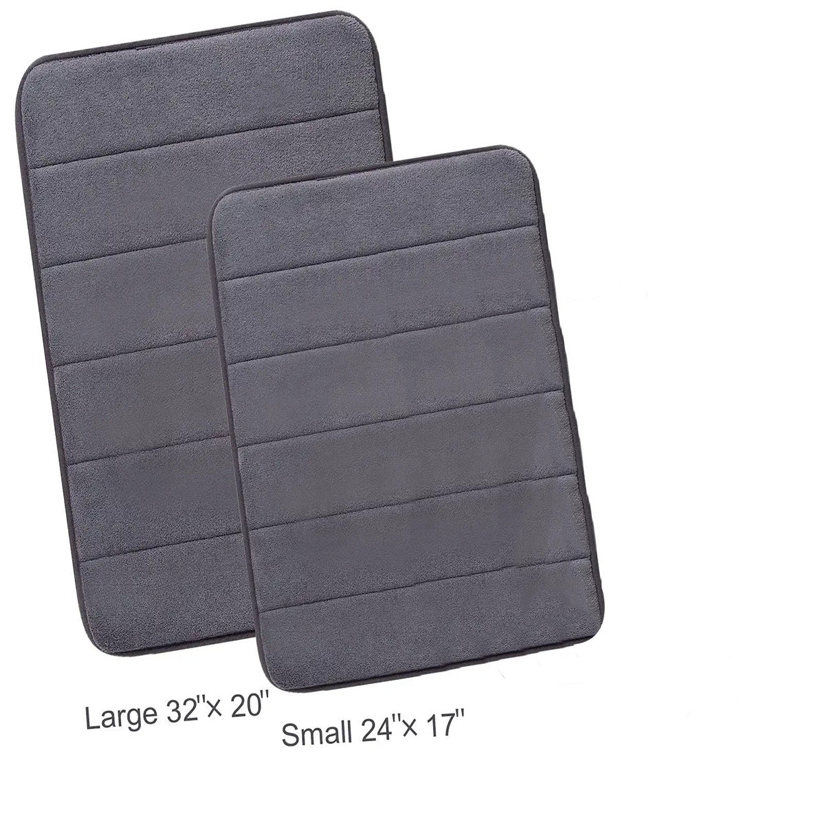 1pc Grey Memory Foam Bath Mat, Absorbent And Soft Bathroom Rug, Non-Slip Padded Bath Mat For Shower, Comfortable Mat, Home Decor & Accessories