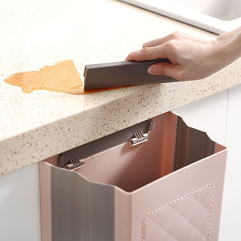 1pc Garbage Can Hanging Household Foldable Cabinet Door Classification Multifunctional Garbage Can In Kitchen