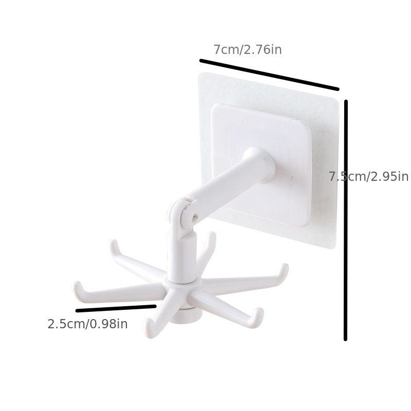 1pc Foldable Swivel Hook, Kitchen And Bathroom Hook, Multifunctional Hook, Household Kitchen Accessories
