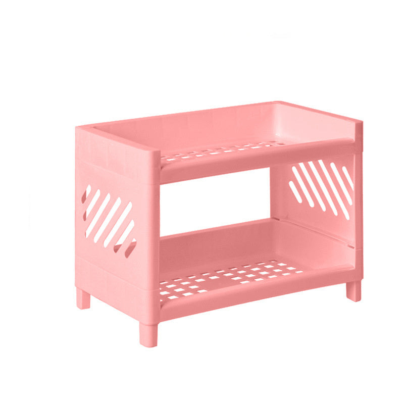 1pc Desktop Double-Layer Rack for Organized Storage