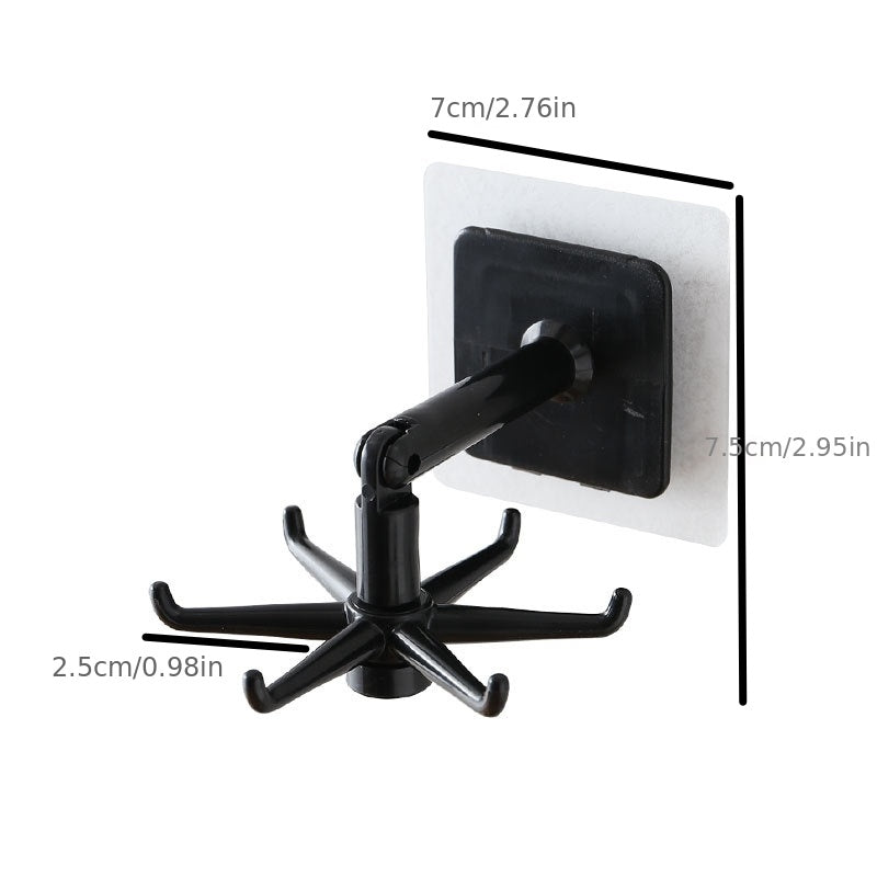 1pc Foldable Swivel Hook, Kitchen And Bathroom Hook, Multifunctional Hook, Household Kitchen Accessories