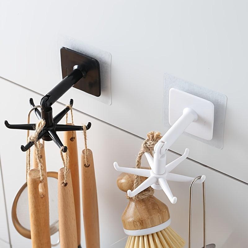 1pc Foldable Swivel Hook, Kitchen And Bathroom Hook, Multifunctional Hook, Household Kitchen Accessories