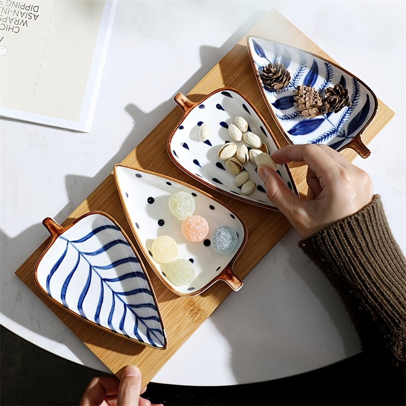Creative Leaf Shape Ceramic Appetizer Plate
