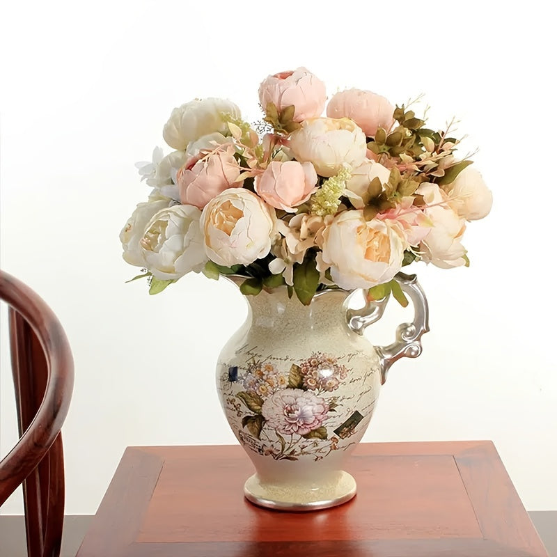 Lifelike Simulated Peony Stem, Silk Peony Flowers for Home Wedding Decoration, Valentine's Day Decor