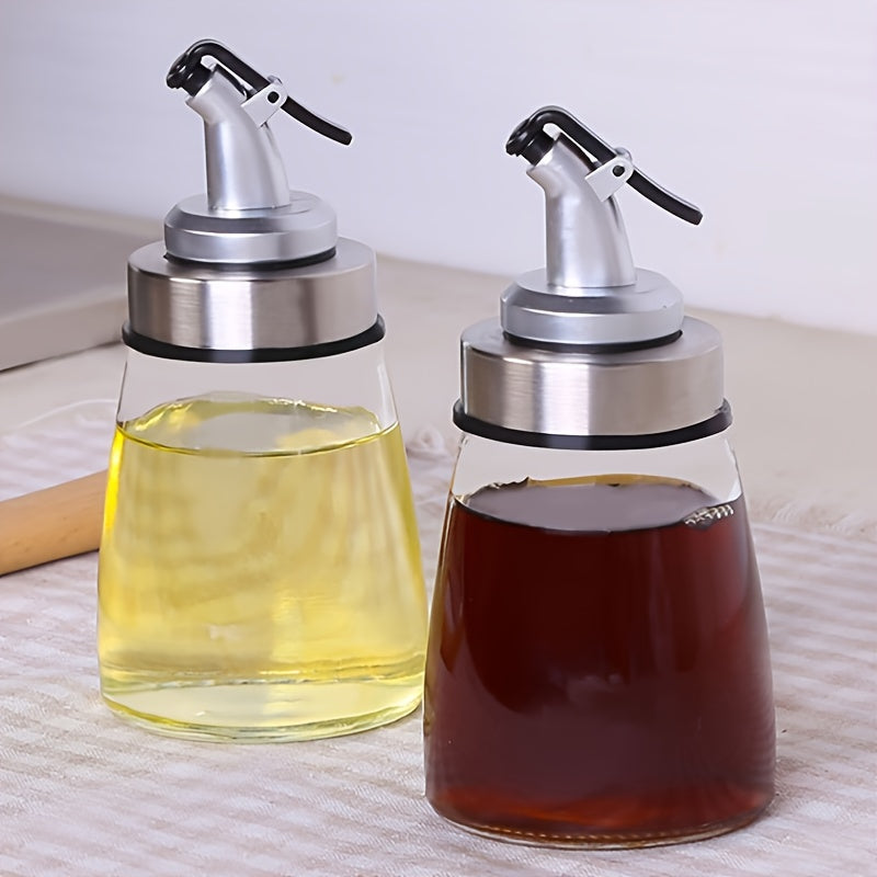 1pc Controllable Glass Oil Pot with Leak-Proof Design