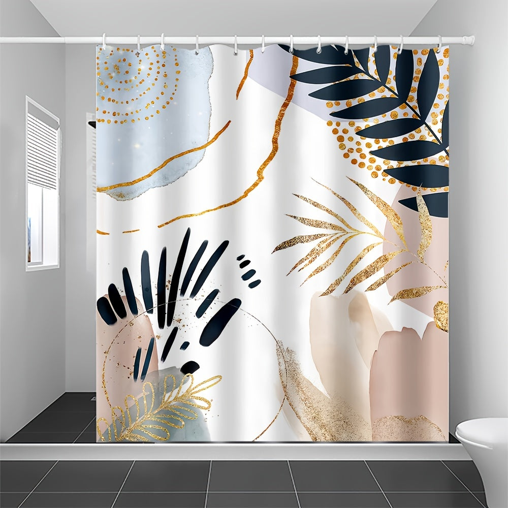 Abstract Mid-Century Pastel Geometric Shower Curtain