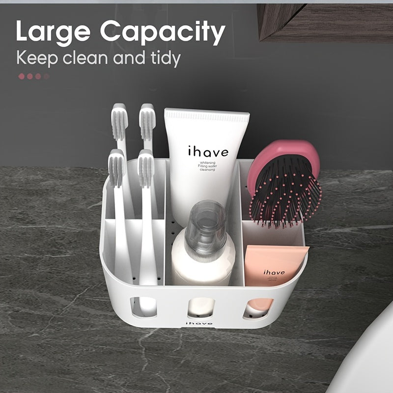 5-Slot Electric Toothbrush Holder Set with 2 Hanging Holes