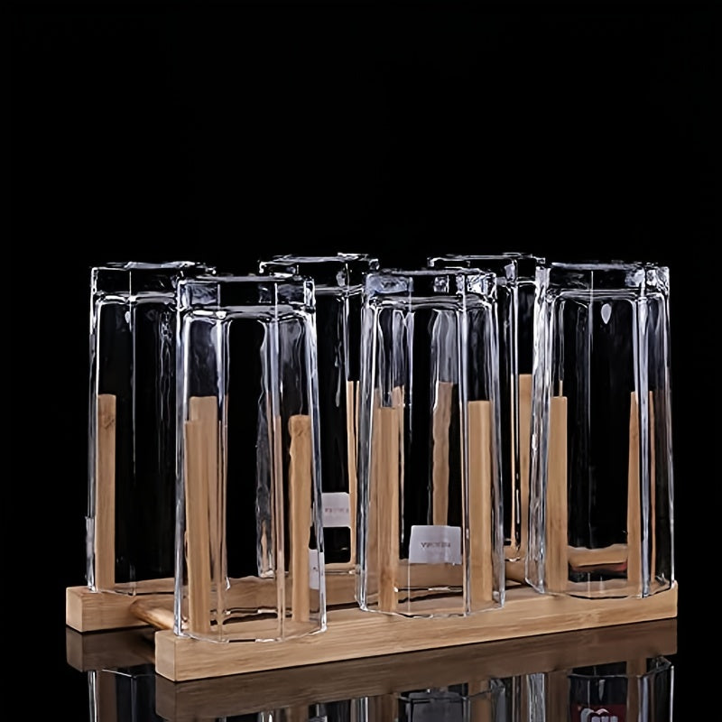 2 Piece Bamboo Wooden Dish Rack Set