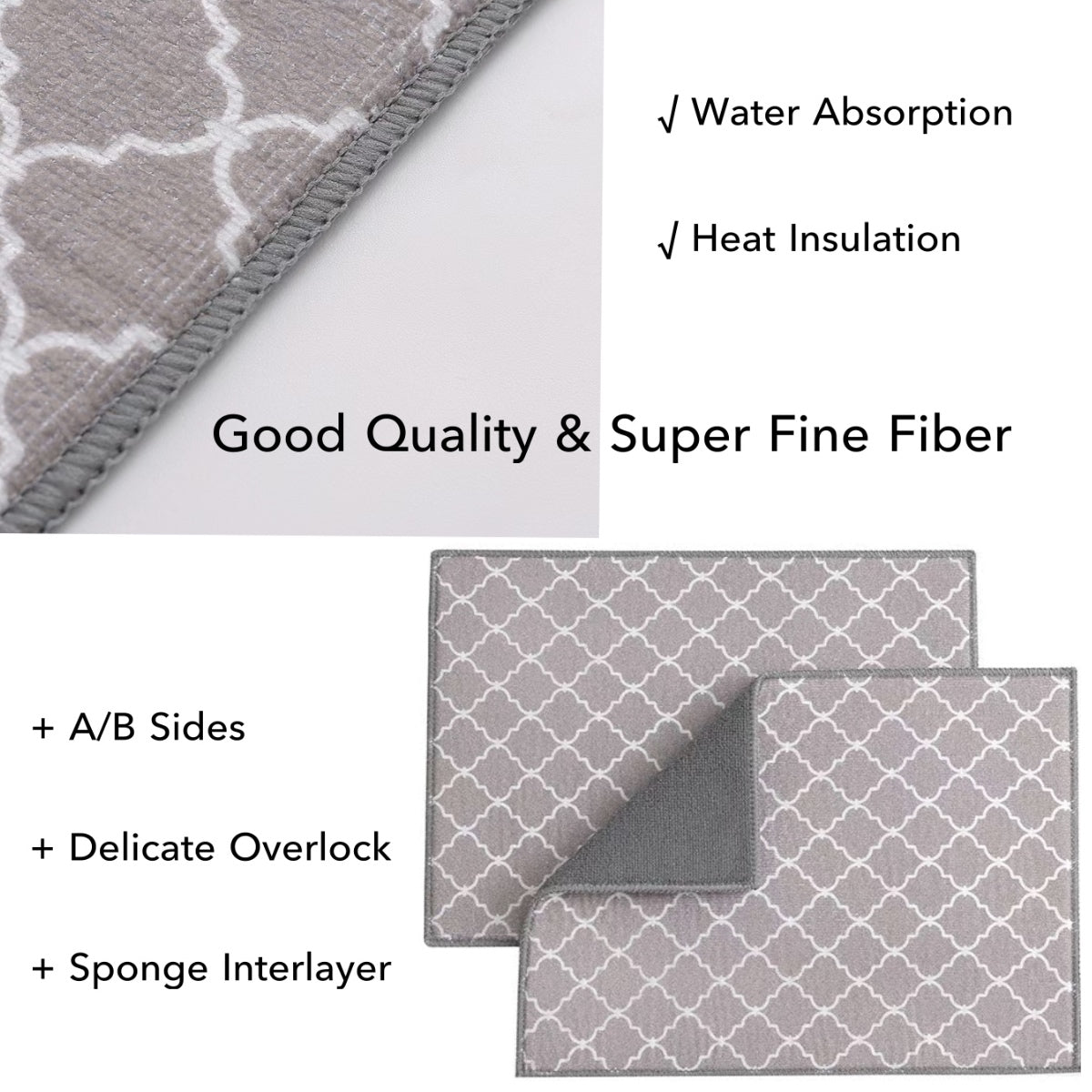 1pc Microfiber Dish Drying Mat, Super Absorbent Dish Drainer